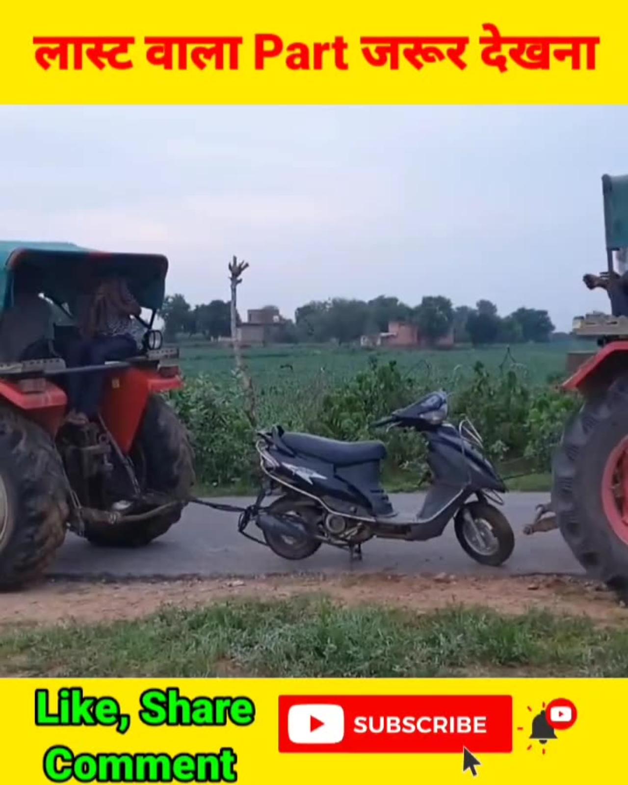 Scooty Vs Tractor 😱 #shorts