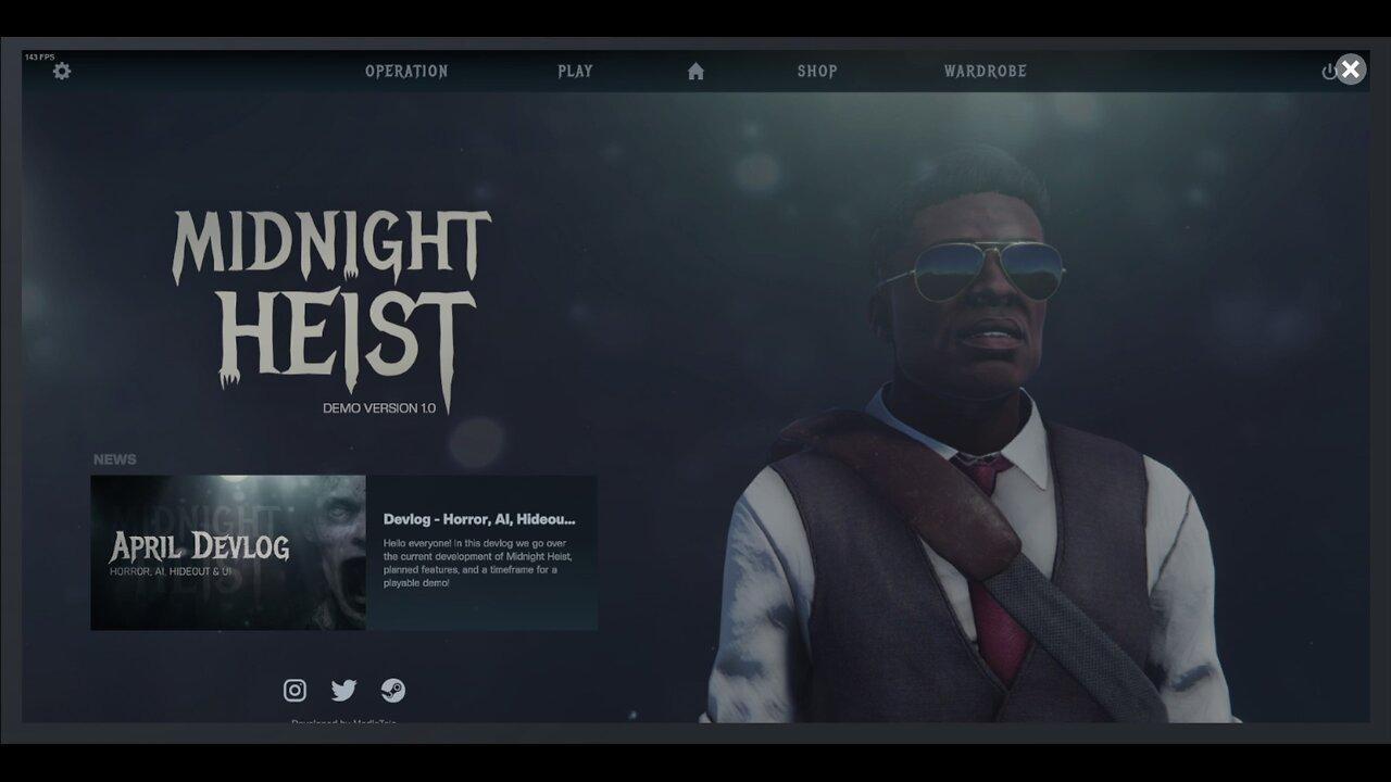 "Live" New Game "Midnight Heist" Its Like Phasmophobia and Pay Day Heist Merged