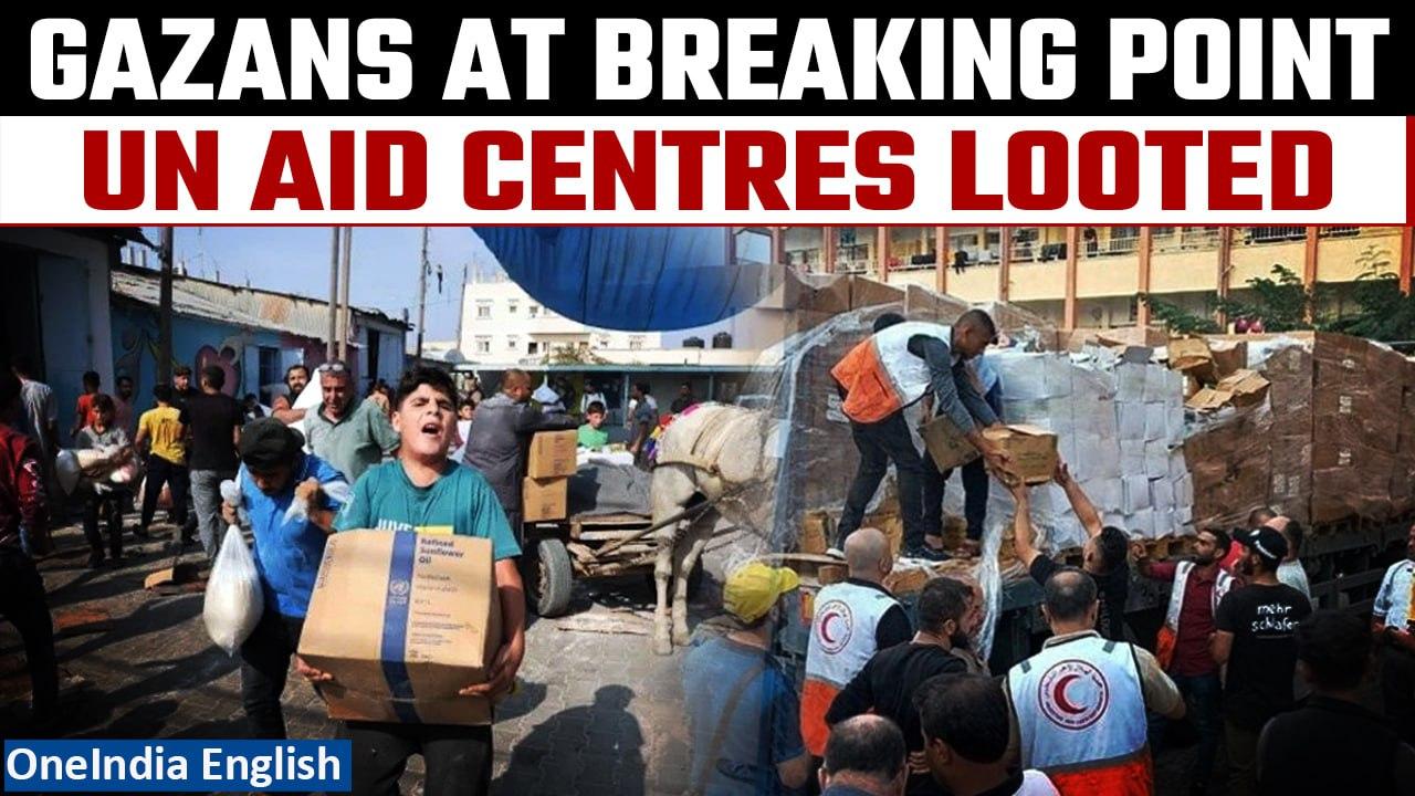 Israel-Hamas War: Gazans break into warehouses, relief centres; grab flour, supplies | Oneindia
