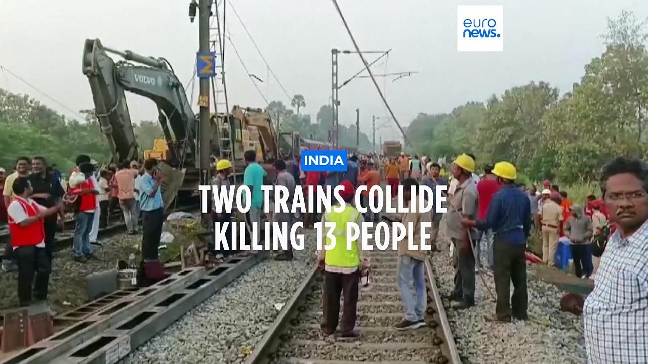 Train crash in India kills 13 and injures dozens more
