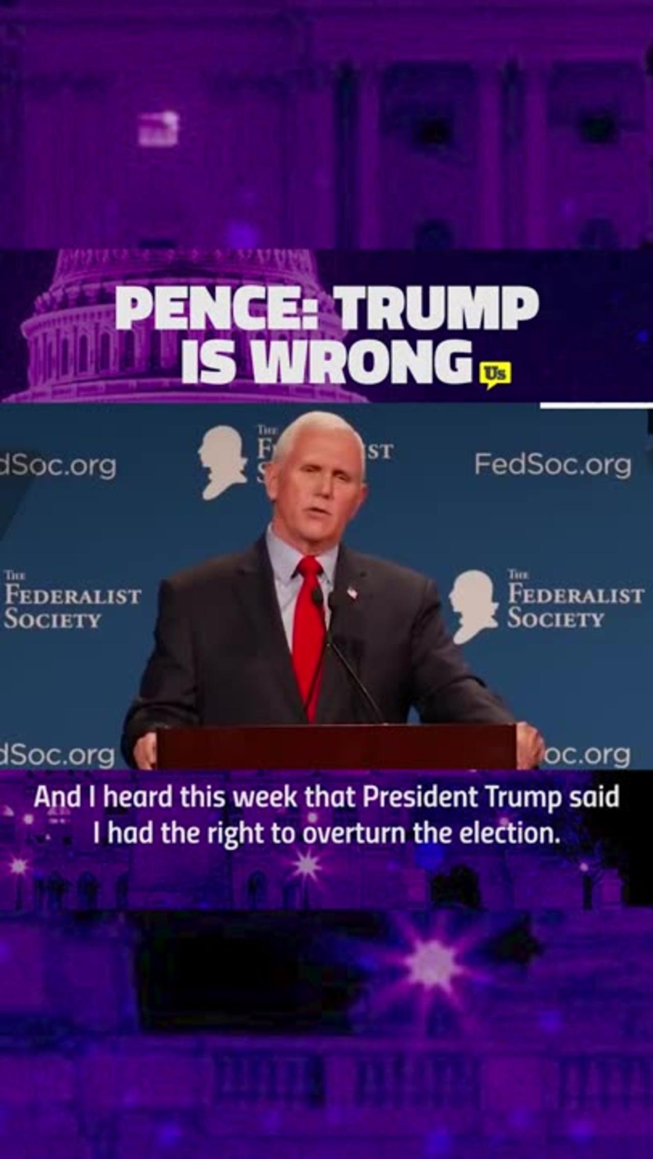 Mike Pence Slams Trump's 'Un-American' 2020 Election Claims | RepresentUs
