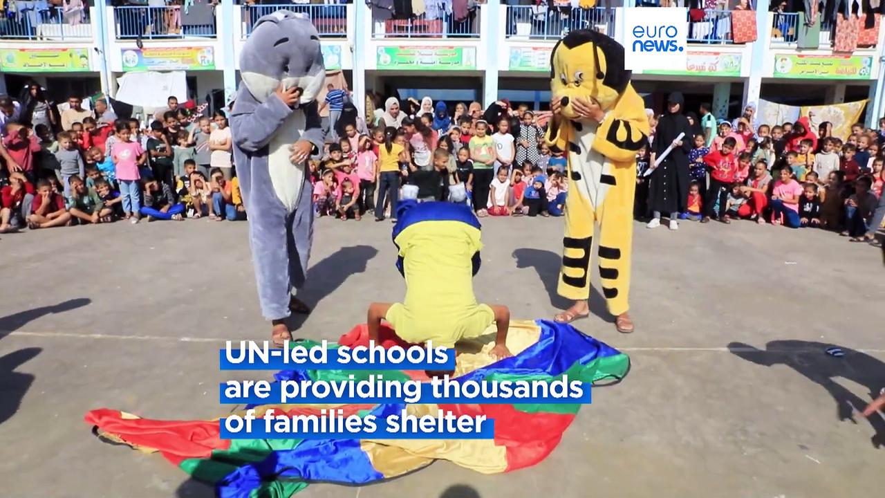 Israel Hamas war: UN schools provide refuge and respite to Gaza children