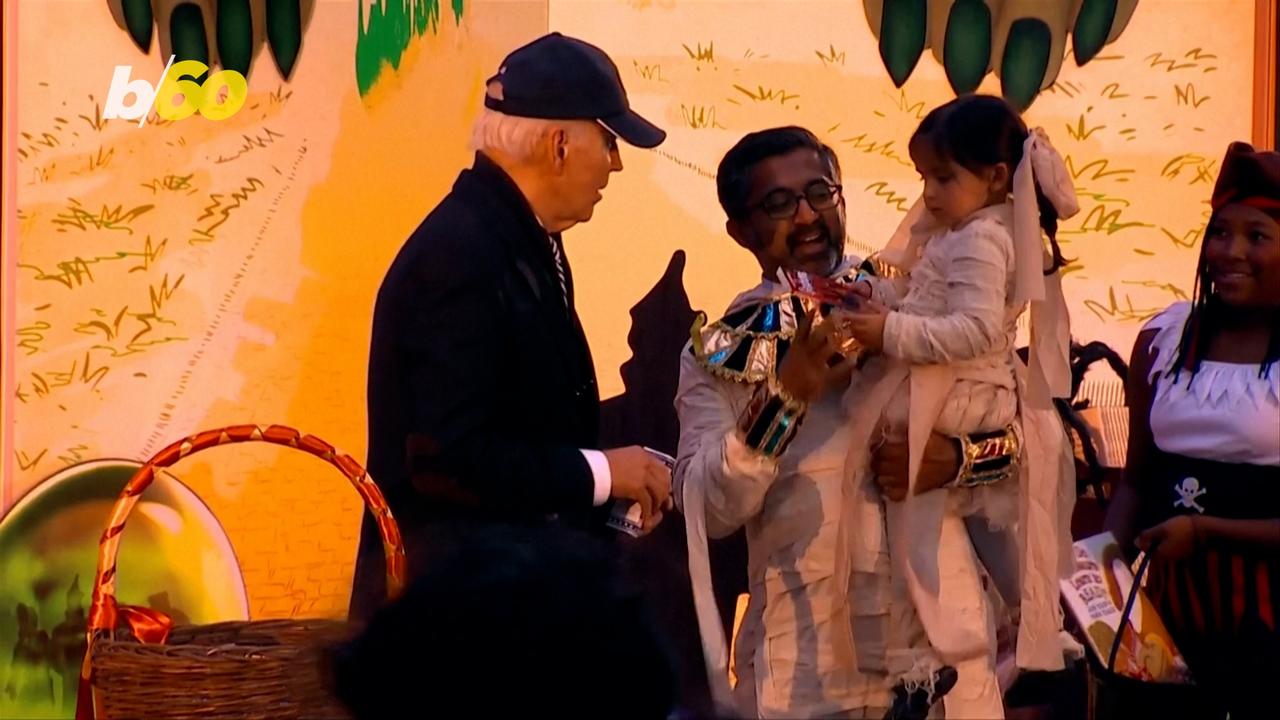 President Biden Hands Out Candy Himself at White House Trick or Treat Event