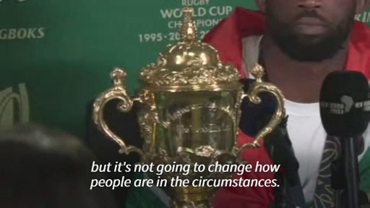 South Africa's Rugby World Cup win 'will inspire people' says captain Kolisi