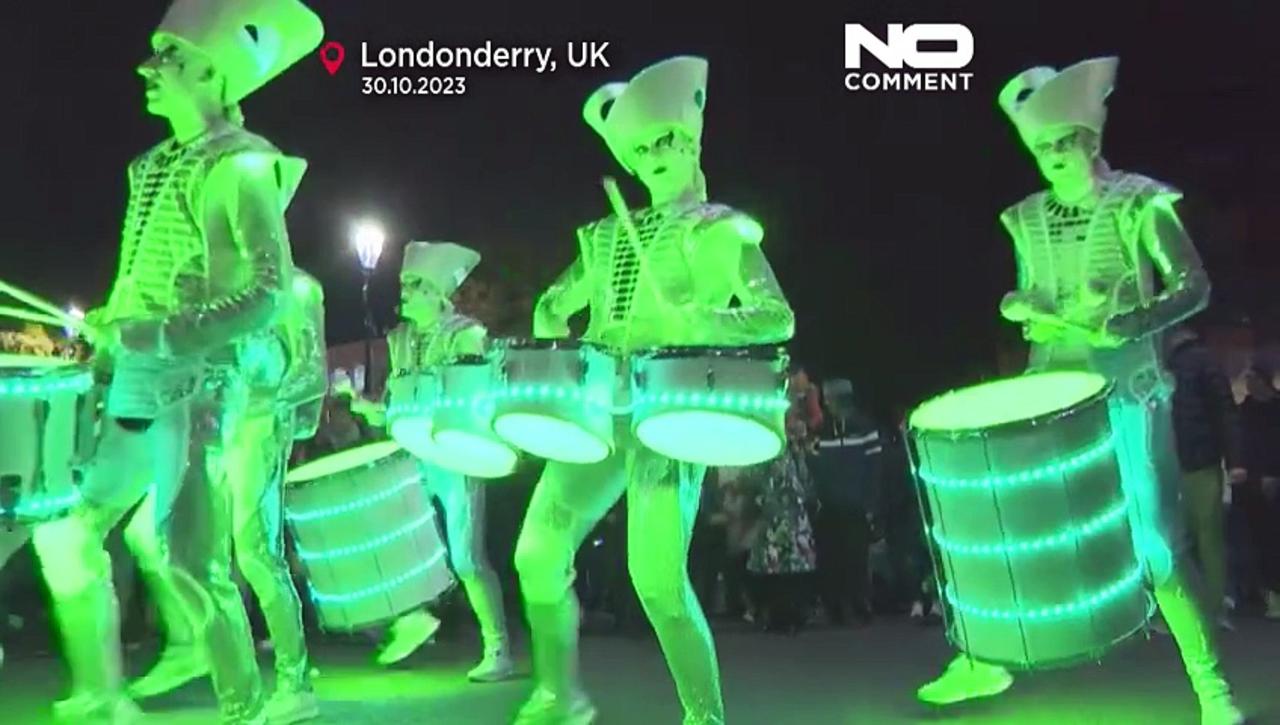 Watch: Europe's largest Halloween celebration thrills in Northern Ireland