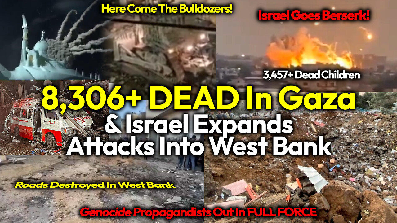 ISRAEL GOES BERSERK: 8,306 Gazans KILLED Then WEDDING HALL MASSACRE Kills Another 70, NO WATER!