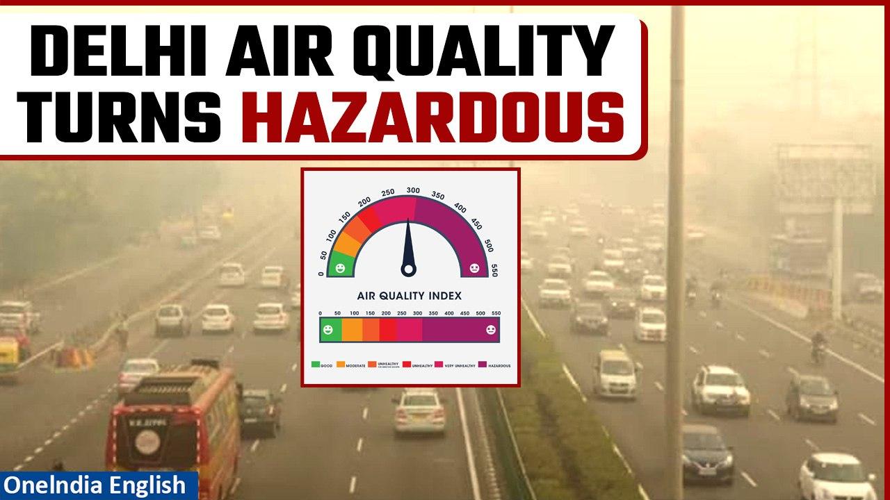 Delhi's air quality turns 'hazardous', AQI dips to 616 in Mundka area | Delhi AQI Update | Oneindia
