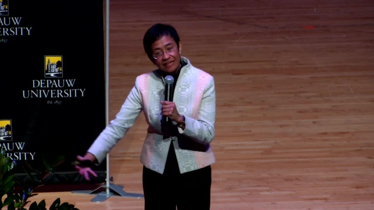 November 2, 2022 - Montage of Maria Ressa Ubben Lecture at DePauw University