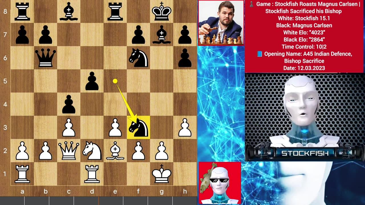 Stockfish Roasts Magnus Carlsen and Sacrifices his Bishop in front of him | Gotham chess | Chess