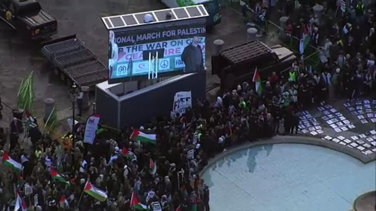 Thousands join pro-Palestinian protests across UK
