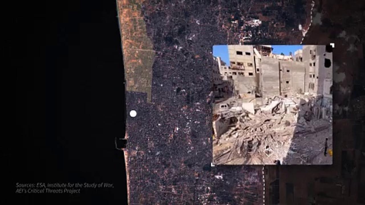 Animated map: video of damage in the Al-Shati refugee camp (Gaza Strip)