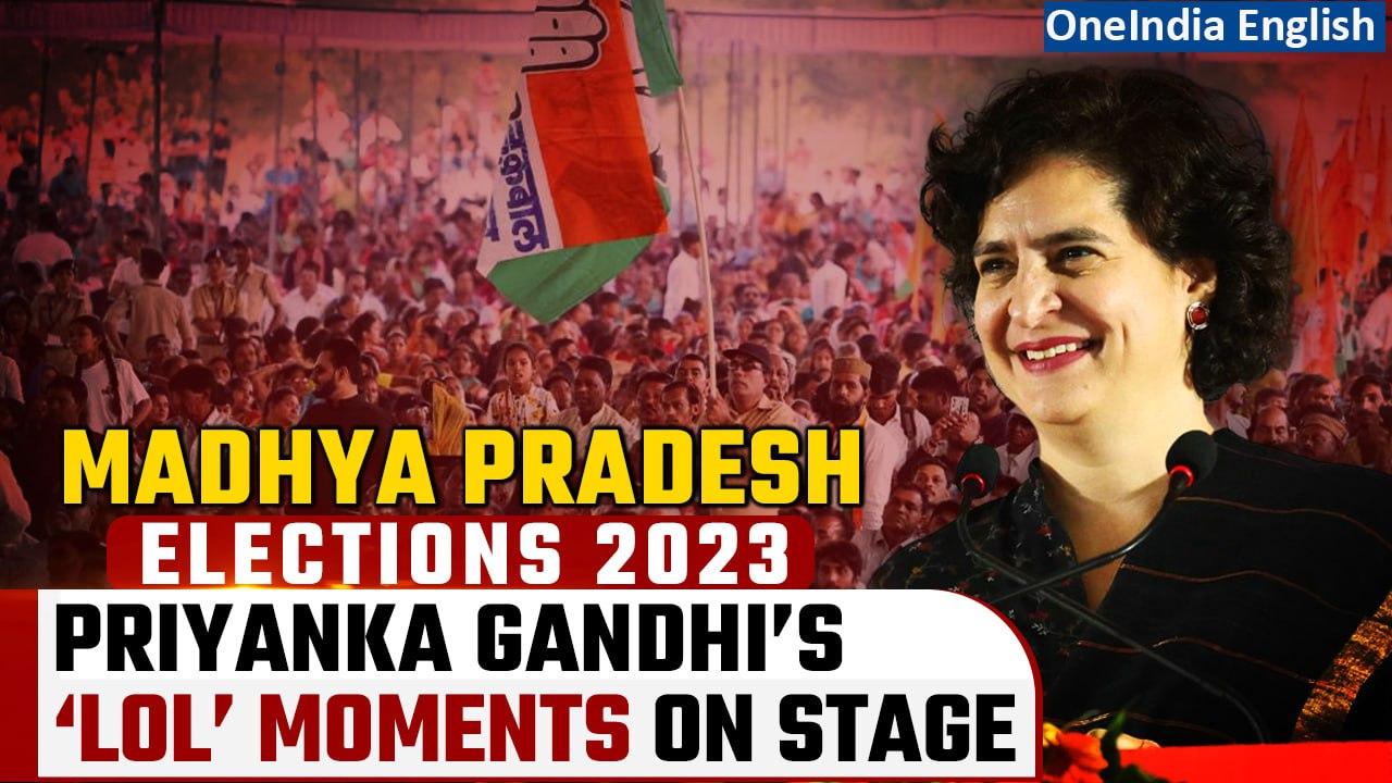 Madhya Pradesh Congress Campaign: Netizens React On Priyanka Gandhi’s Funny Moments | Oneindia News