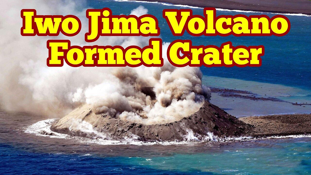 Iwo Jima Volcano Formed A Crater, Japan, Indo-Pacific Ring Of Fire, Phreatic Eruption, Lava, Magma