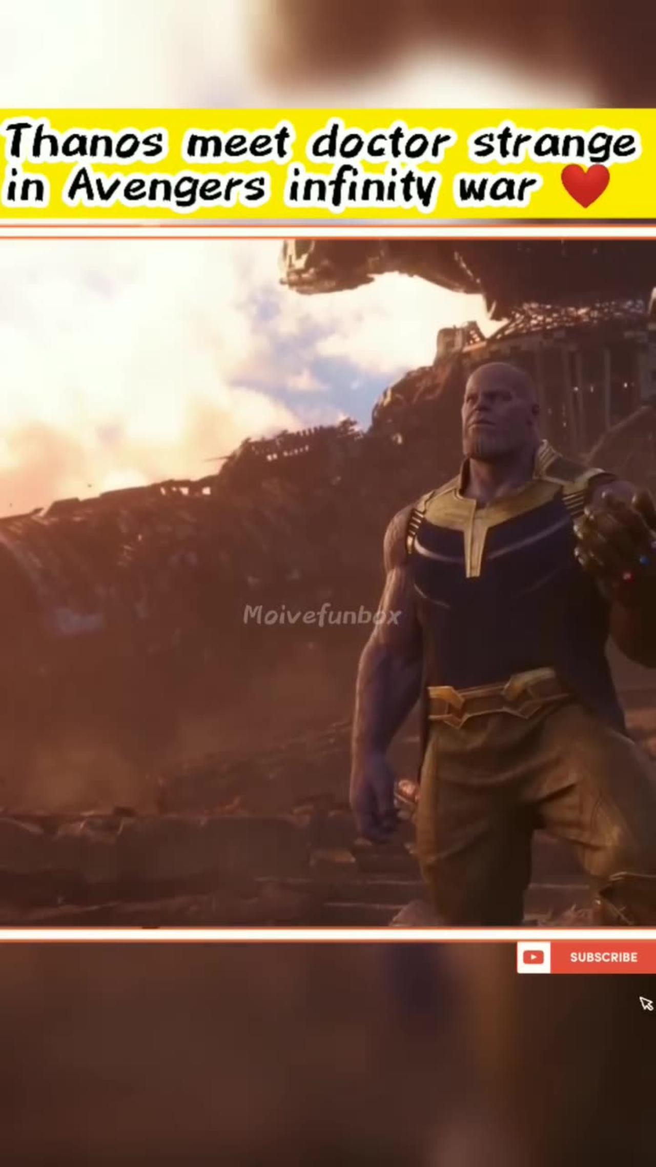 Thanos meet doctor strange in Avengers infinity war😈#moivefunbox#thanos #doctorstrange #infinitywar