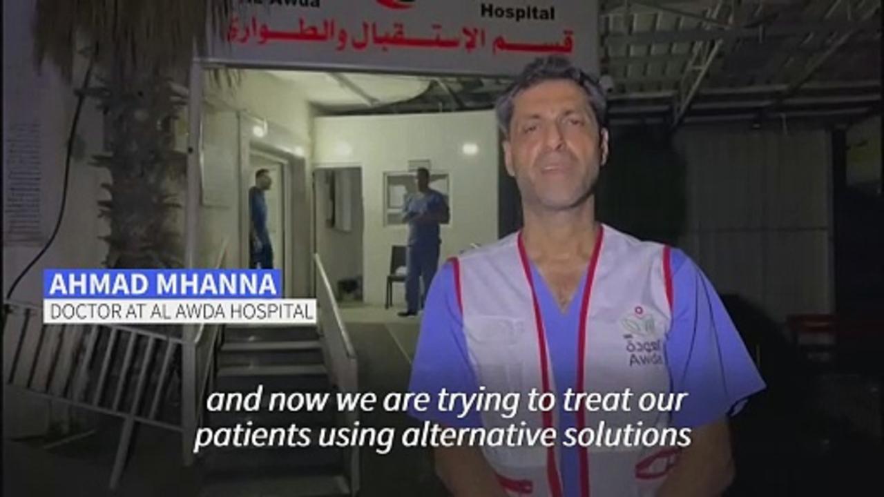 Gaza doctors battle power outages with head lamps and car batteries