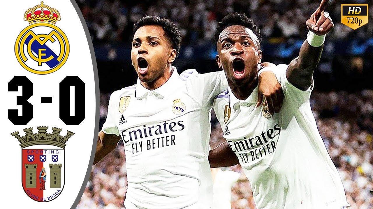 Real Madrid vs Sporting Braga 3-0 | Champions League 2023 | Highlights & All Goals 2023 HD