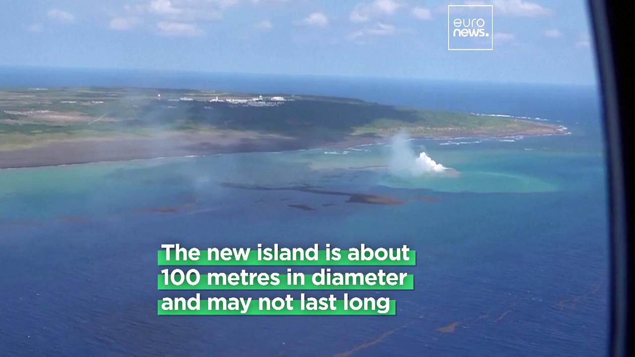 New island forms in Japan after undersea volcano erupts but experts warn it may not last long