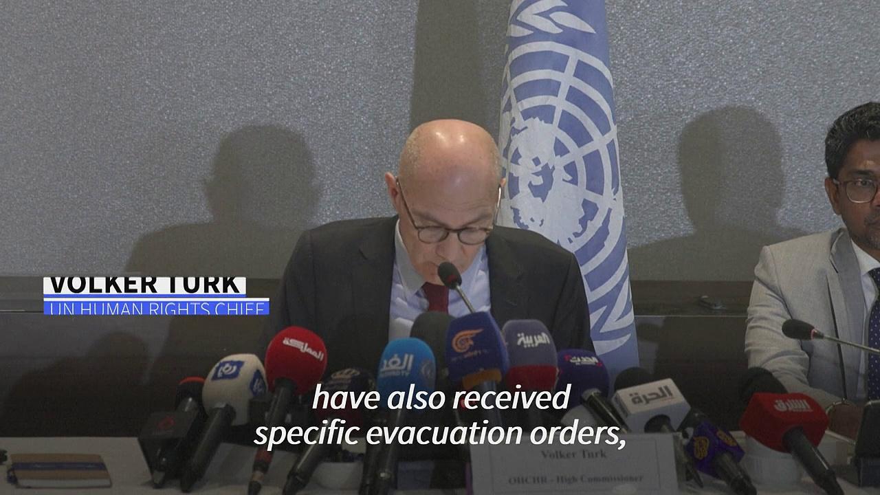 UN Rights chief calls Gaza hospital evacuation orders 'death sentence'