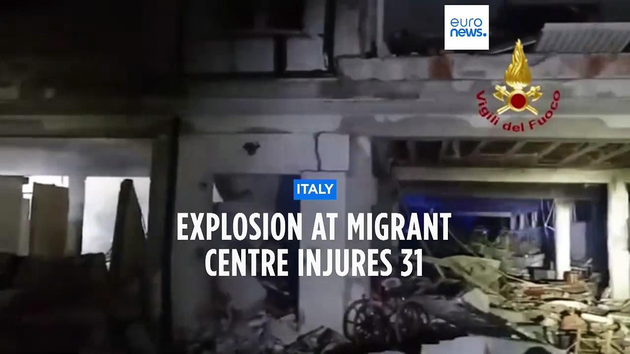 More than 30 people injured in explosion at Italian asylum centre