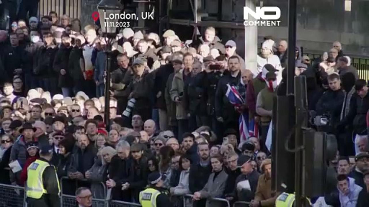 Watch: Thousands observe two minutes' silence at Cenotaph in UK capital on Armistice Day