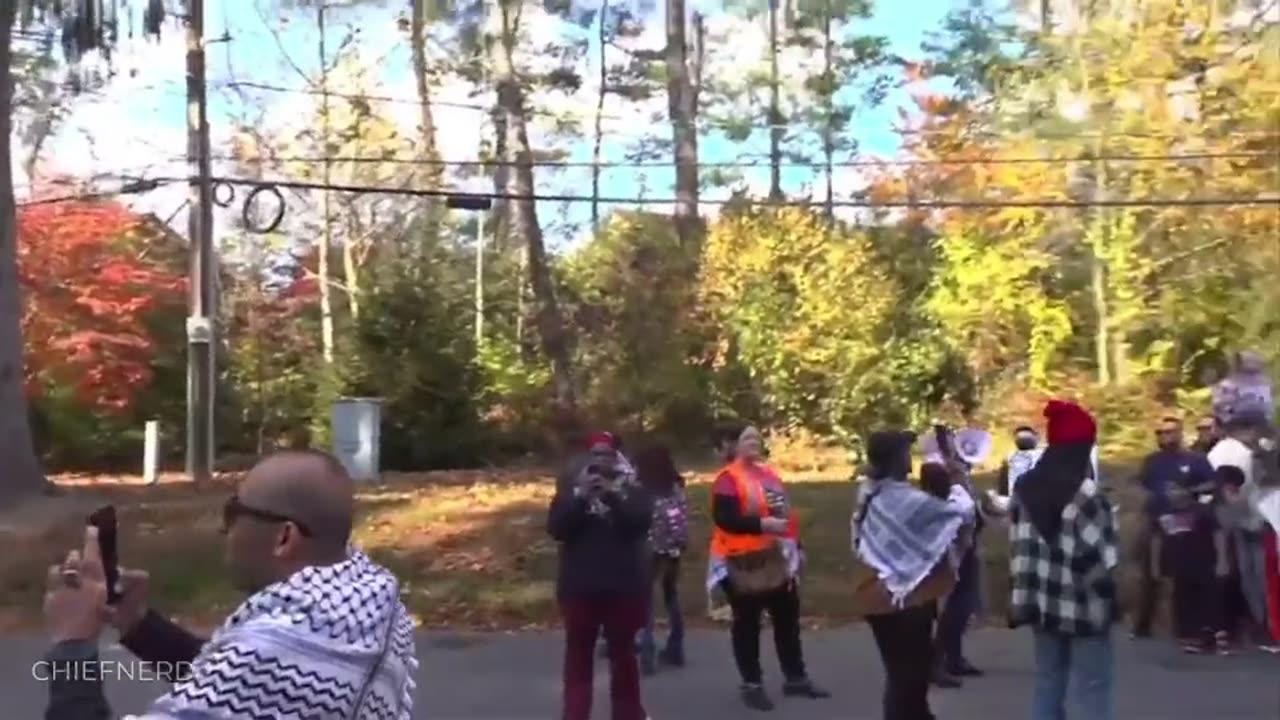 Pro-Palestine Protesters Gather Outside Biden's Home In Delaware: Video 2