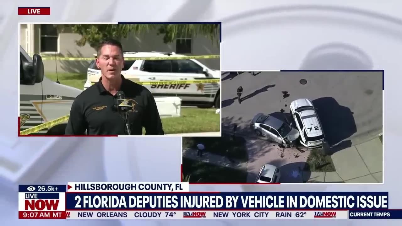 Fl Sheriff Driver Rams 2 Deputies Seriously One News Page Video 5898