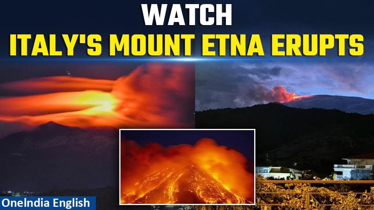 Italy's Mount Etna Unleashes Nature's Fury: Take a Look at the Volcanic Eruption | Oneindia News