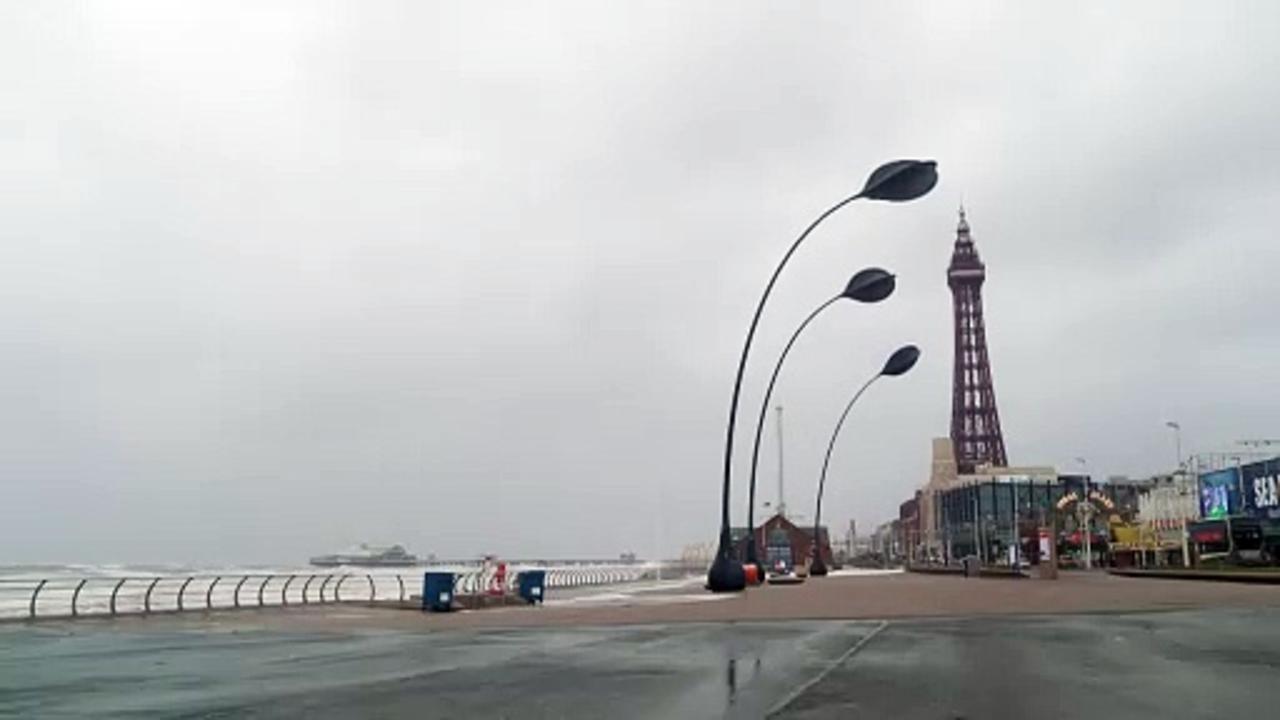 Blackpool battered by Storm Debi amidst weather warnings