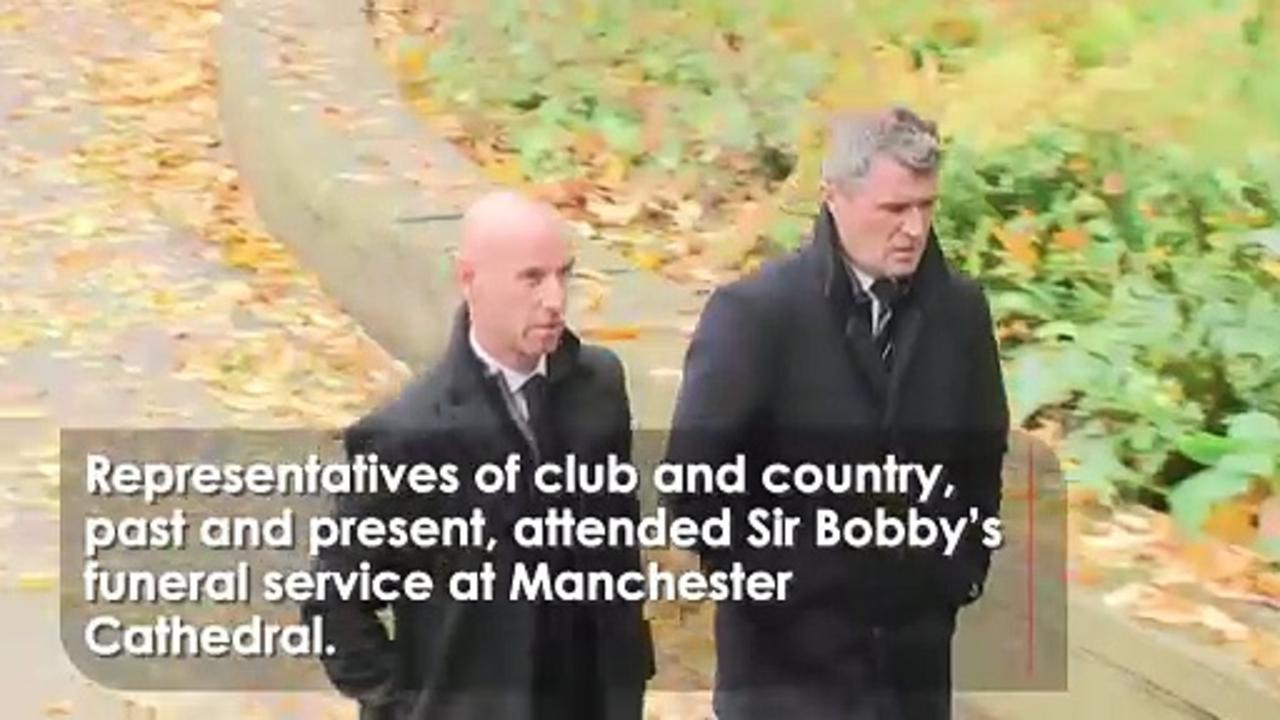 Football greats pay respects at Sir Bobby Charlton’s funeral