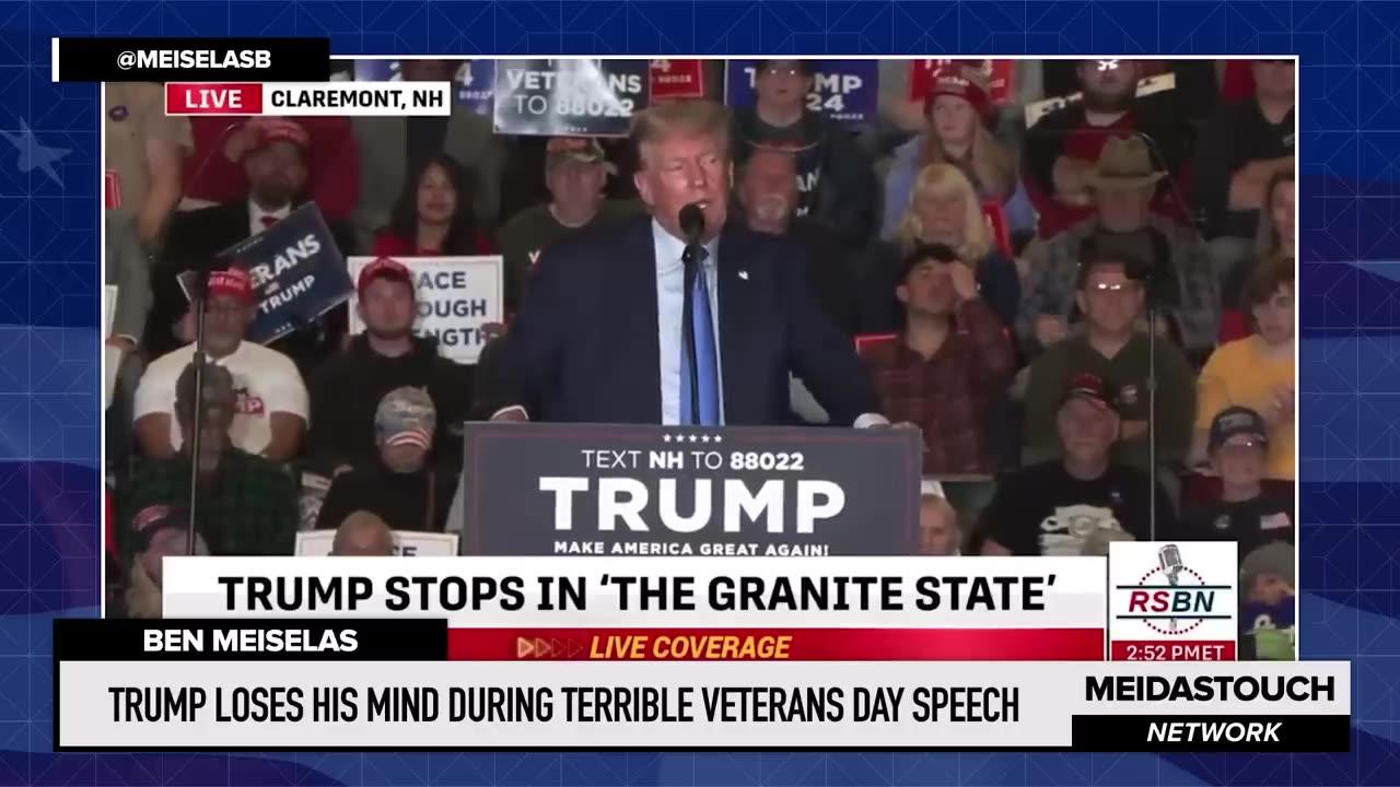 VISIBLY CONFUSED Trump LOSES HIS MIND during Terrible Veterans Day Speech