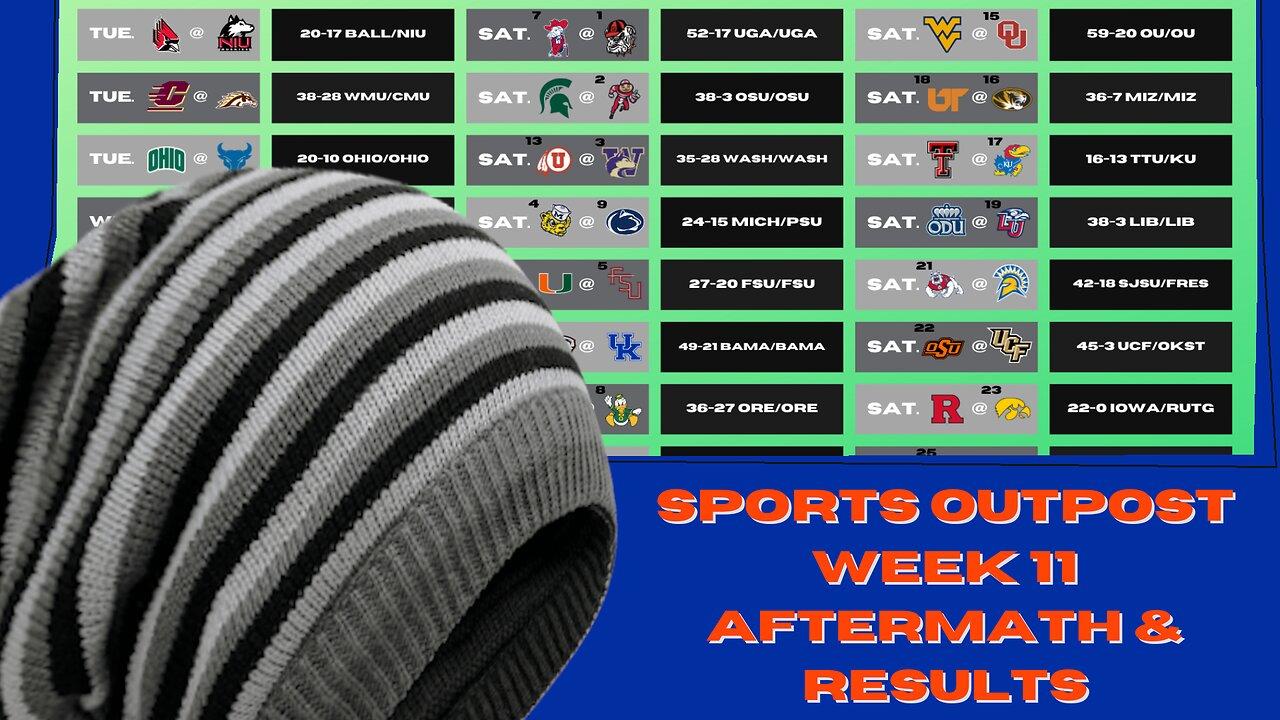 Dawgs Wins Big In Athens, Michigan BETs & Wins + All 64 CFB Week 11 Results