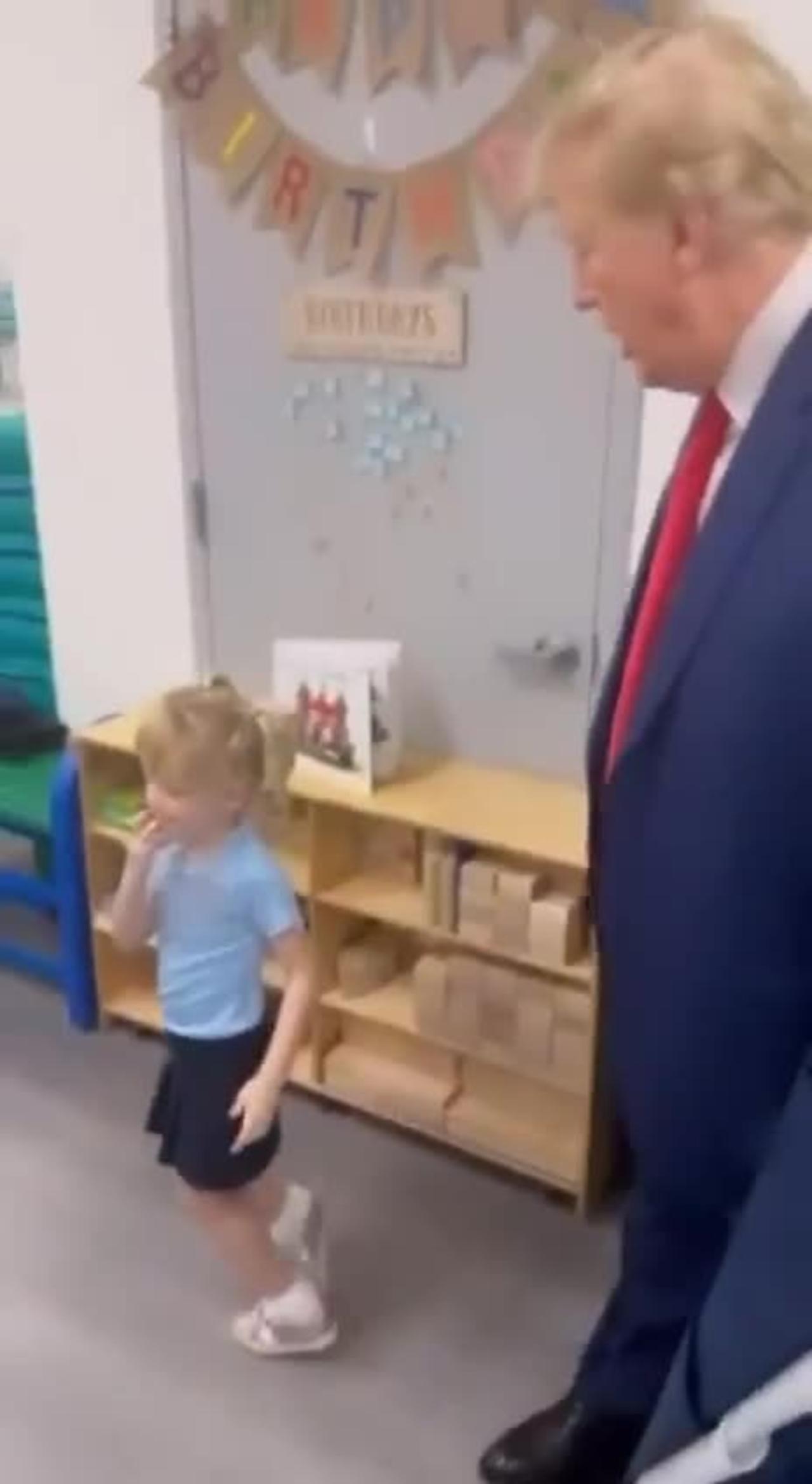 Trump visits his GRANDDAUGHTER'S SCHOOL for Grandparents’ Day