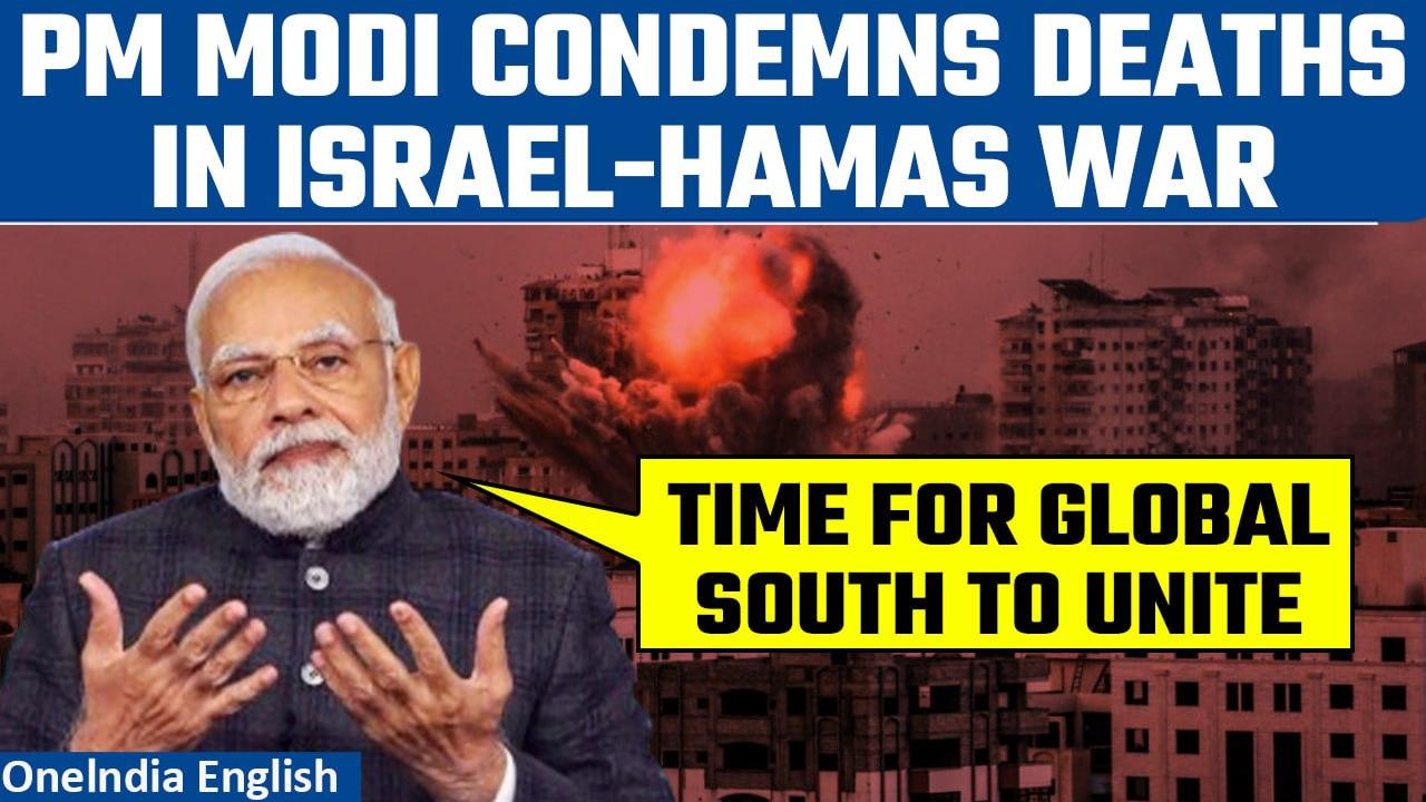 Israel-Hamas War: PM Modi calls for diplomacy at Voice of the Global South Summit | Oneindia News