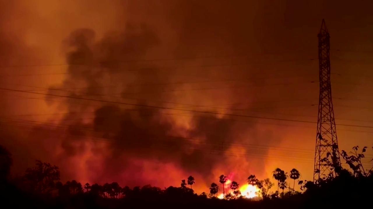 Brazil's tropical wetlands ravaged by blazes
