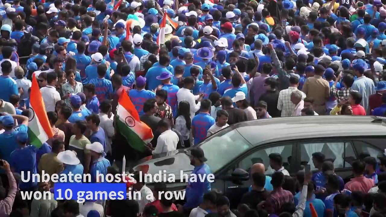 Jubilant Indian cricket fans arrive for World Cup final