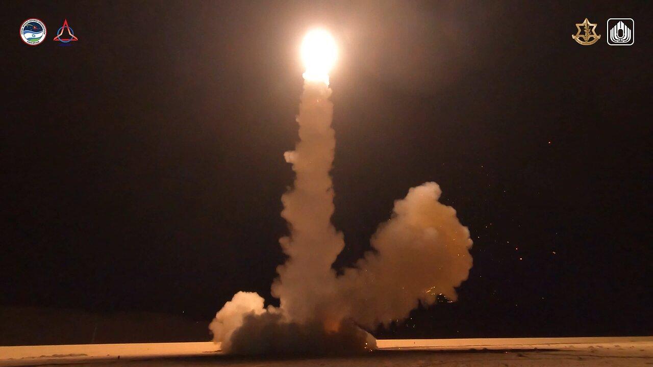 Israel’s Arrow 3 Ballistic Missile defense system launching an interceptor