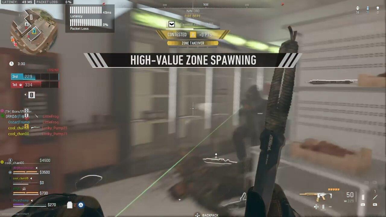 Throwing knives at people in COD Warzone! One News Page VIDEO