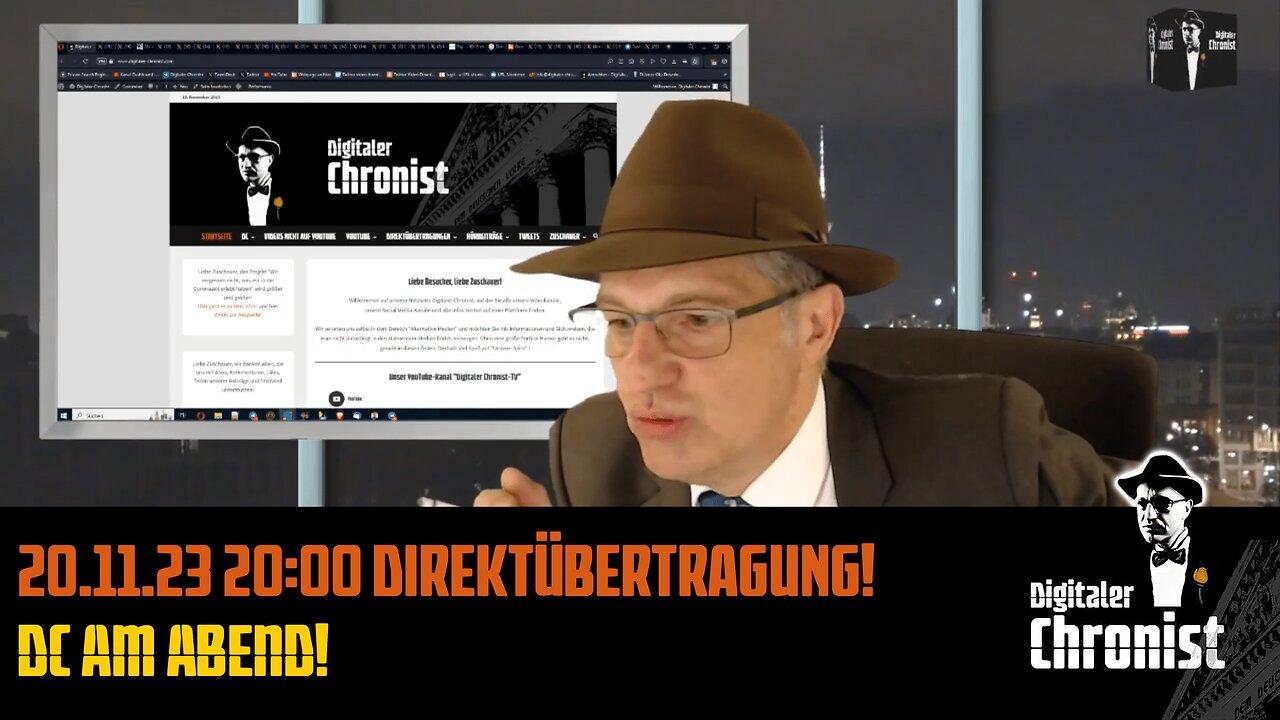 20.11.23 20:00 Direktübertragung! DC am Abend