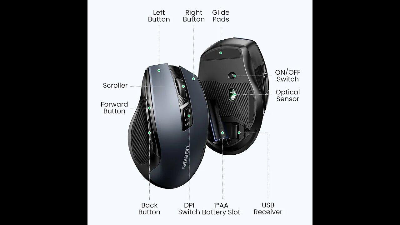 Wireless Mouse Bluetooth5.0 Mouse Mute Buttons Mouse For MacBook Tablet Laptops Computer PC #shorts