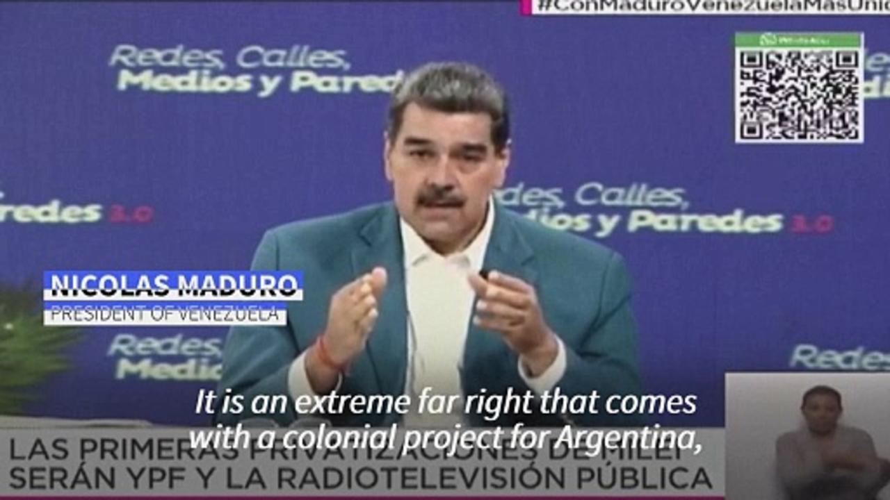 'The neo-Nazi extreme right won in Argentina' says Maduro after Milei victory
