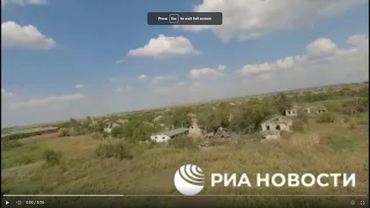 Drone View Robotyne Sector, Damaged AFU Armor Accumulation - Ukraine War Combat Footage 2023 Today