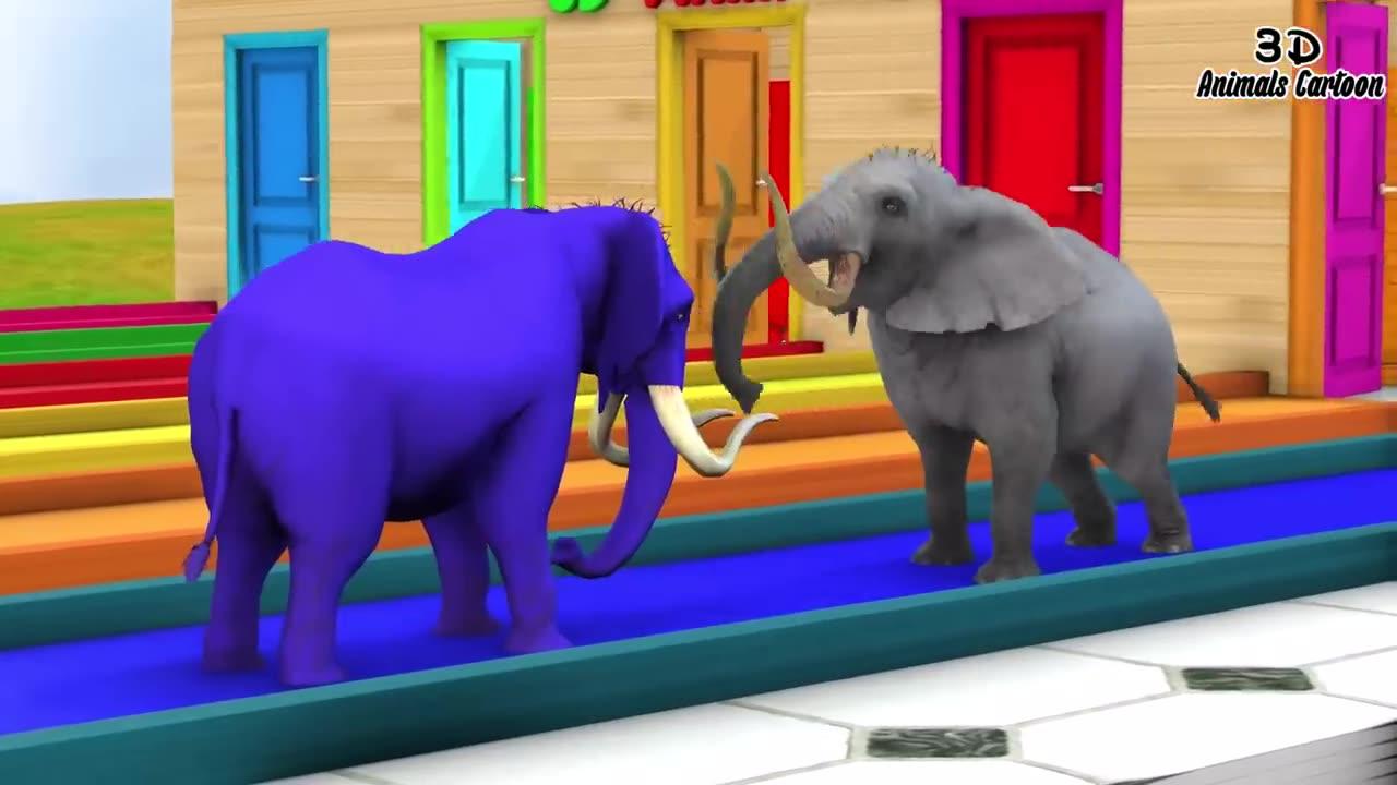 Elephant,ducks animated video cartoon for kids