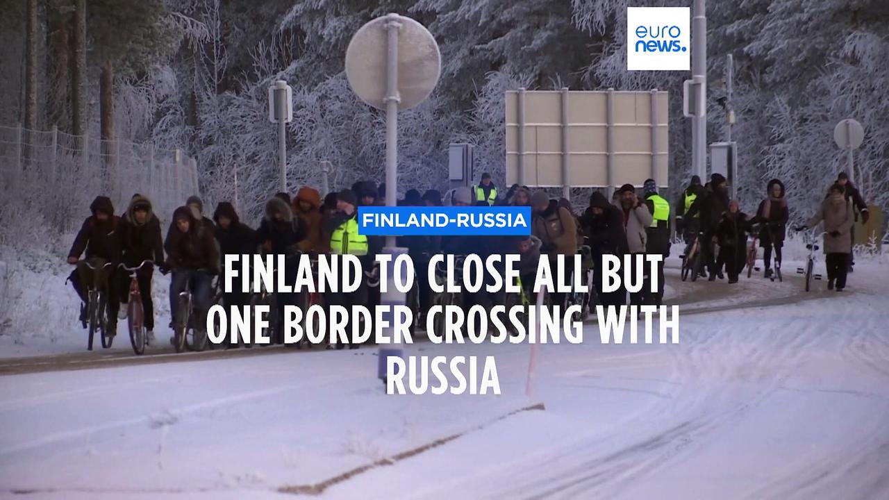 Finland closes all but one of its borders with Russia