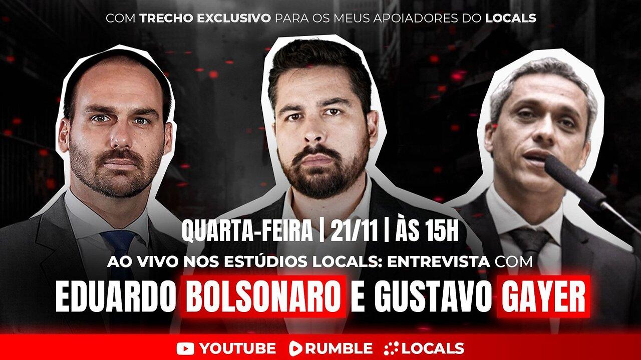 Eduardo Bolsonaro, Gustavo Gayer e Paulo Figueiredo - Juntos nos Estúdios do Locals