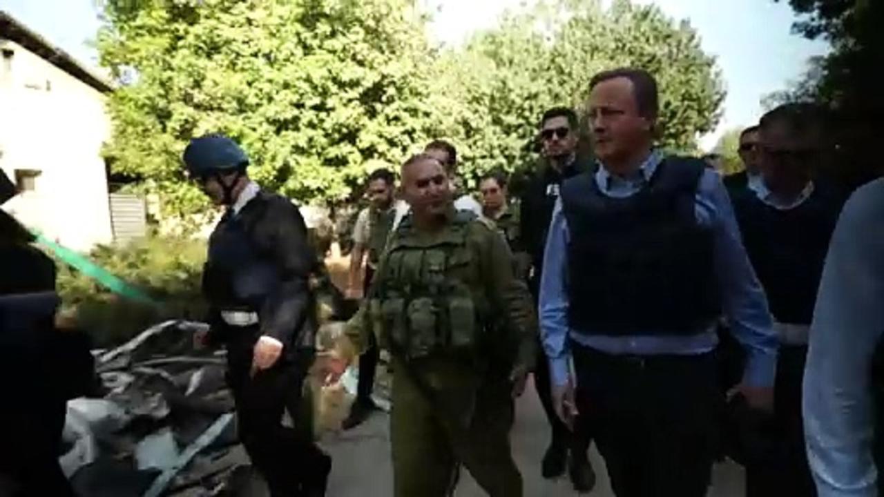 Foreign Secretary Lord Cameron visits site of Hamas attack