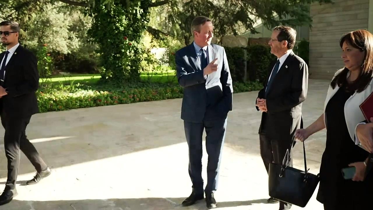 Lord Cameron meets Israeli President Isaac Herzog