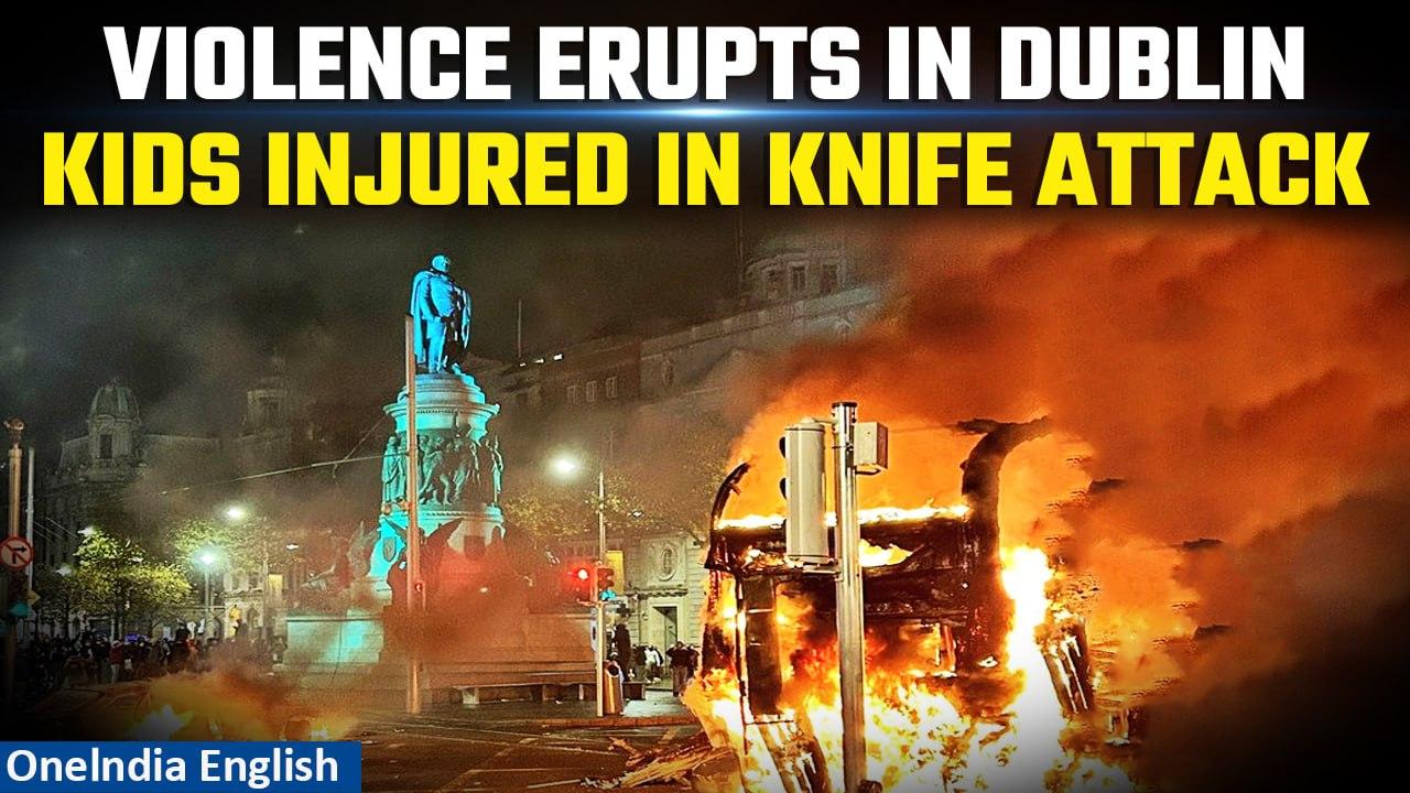 Dublin: Protests erupt after kids injured in Knife attack; public transport suspended |Oneindia News
