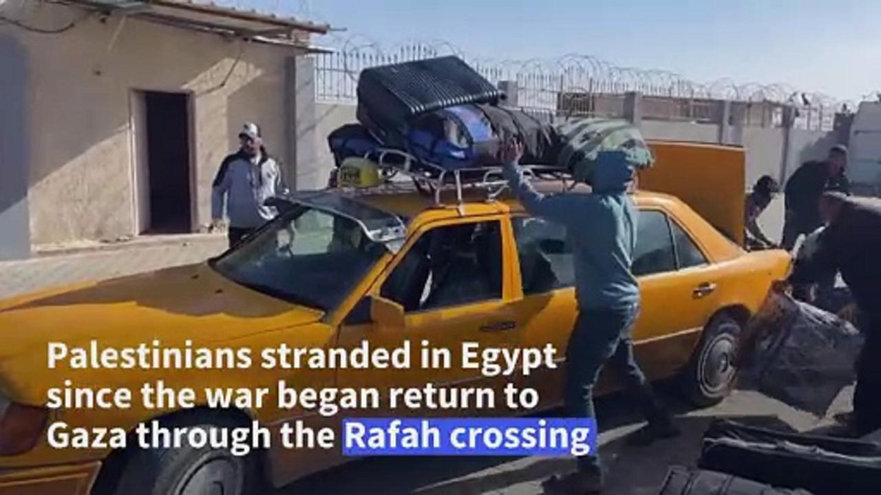 Stranded Palestinians return to Gaza through Rafah crossing