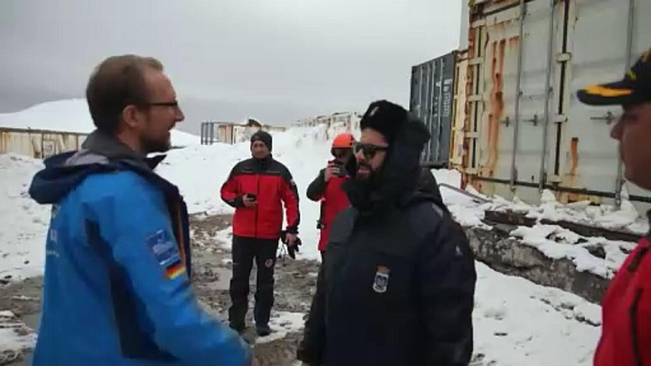 Chile president and UN chief visit German research station in Antarctica