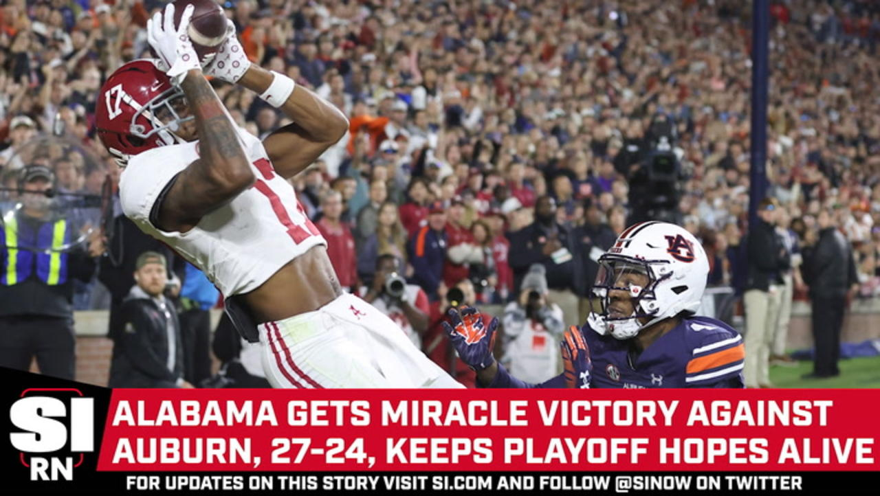 Alabama Escapes With the Win, 27–24, Over Auburn in the Iron Bowl